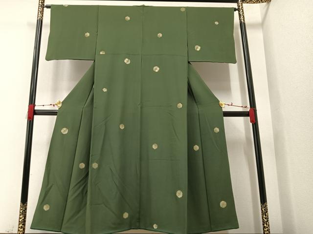 平和屋着物○上質な小紋 雪輪花文 暈し染め 正絹 逸品 AABA0789ck