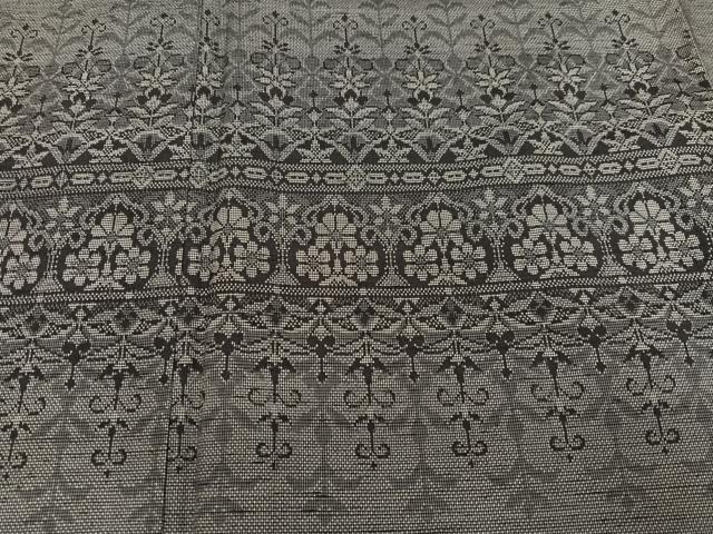 平和屋着物○訪問着 紬地 草花文 正絹 逸品 AAAV9437ph