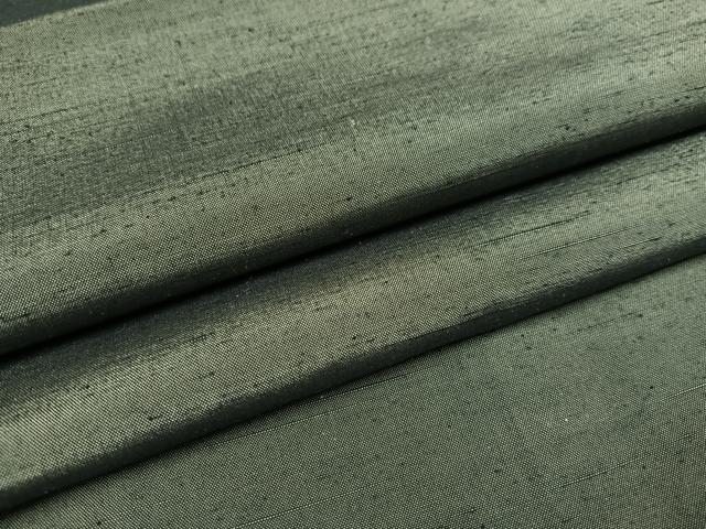 平和屋着物●男性　紬　色無地　青白橡色　正絹　逸品　未使用　AAAW0006ph