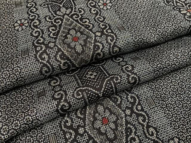 平和屋着物●本場大島紬　割り込み絣　花間道　正絹　逸品　AAAW0015ph