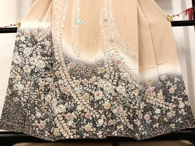 平和屋着物○訪問着 絞り 辻が花 暈し染め 正絹 逸品 AAAX0178np