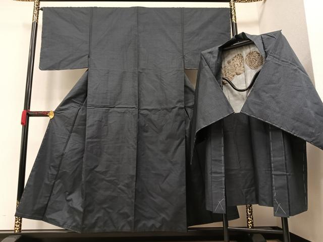 平和屋着物●男性　本場大島紬　アンサンブル　100亀甲　総詰め　正絹　逸品　AAAW0022ph