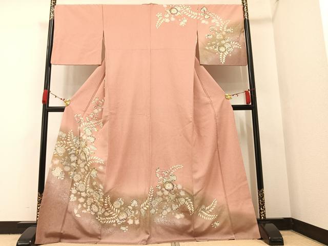 平和屋着物●訪問着　辻が花　暈し染め　金彩　正絹　逸品　AAAW0049ph