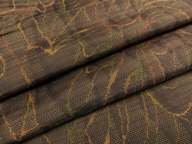 平和屋着物●本場大島紬　葉尽くし　正絹　逸品　未使用　AAAW0051ph