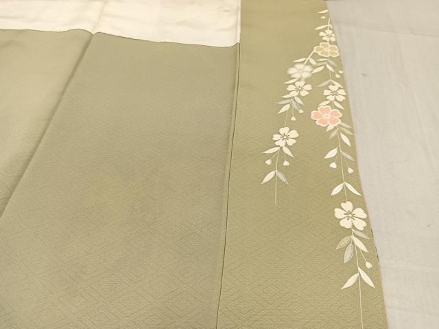 平和屋着物○京の名門 じゅらく謹製 訪問着 駒刺繍 花鳥文 金彩