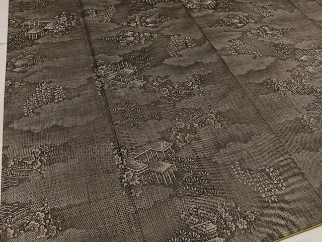 平和屋着物●本場大島紬　9マルキ　松竹梅　草花文　正絹　逸品　AAAW0065ph 平和屋着物○本場大島紬 9マルキ 松竹梅 草花文 正絹 逸品 AAAW0065ph