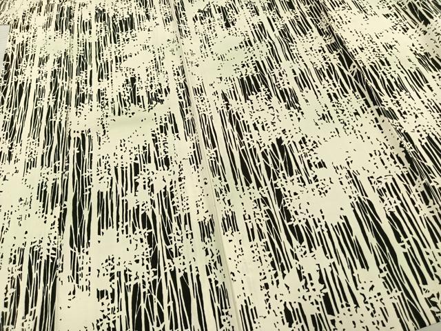 平和屋着物▽上質な小紋 単衣 樹林シルエット 正絹 逸品 AAAW1247fy