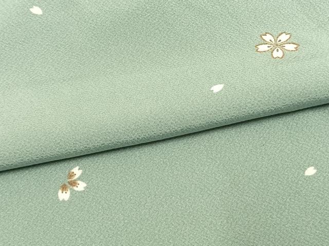 平和屋着物▽上質な小紋　単衣　舞桜文　正絹　逸品　AAAW1254fy 平和屋着物▽上質な小紋 単衣 舞桜文 正絹 逸品 AAAW1254fy