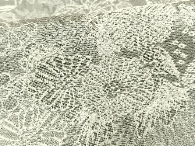 平和屋着物▽上質な紬 単衣 縞 正絹 逸品 AAAZ9157fy