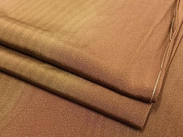 平和屋着物▽上質な小紋　単衣　変わり縞　正絹　逸品　未使用　AAAW1351fy