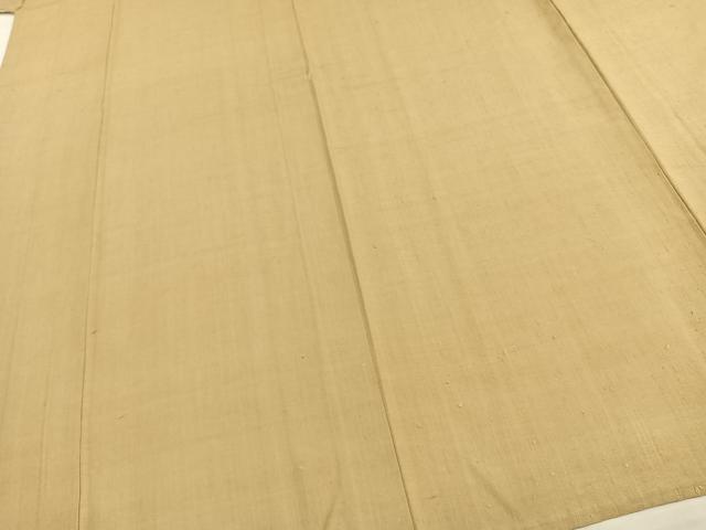 平和屋着物▽上質な紬　単衣　色無地　枯色　正絹　逸品　AAAW1355fy_3