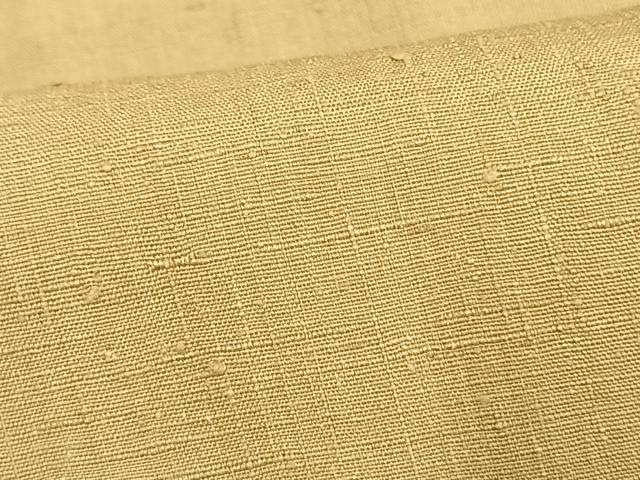 平和屋着物▽上質な紬　単衣　色無地　枯色　正絹　逸品　AAAW1355fy_5
