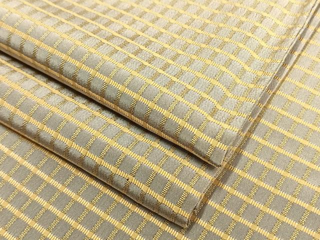 平和屋着物▽上質な紬　単衣　吉野間道　正絹　逸品　AAAW1363fy