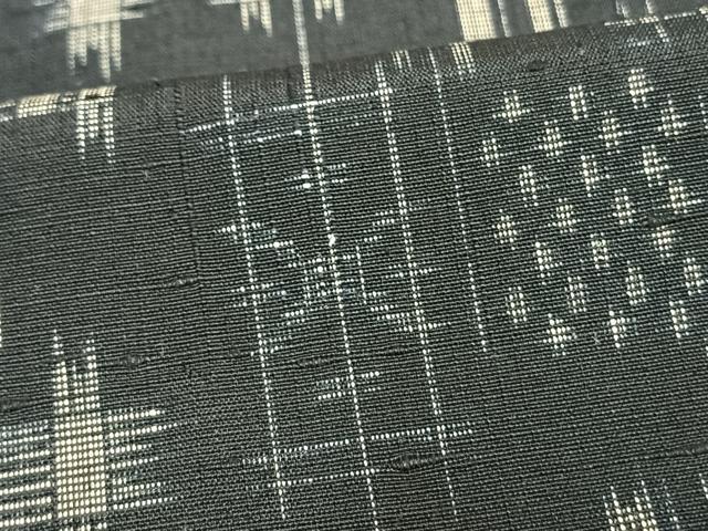 平和屋着物▽訪問着 単衣 幾何学文様 正絹 逸品 AAAW1373fy