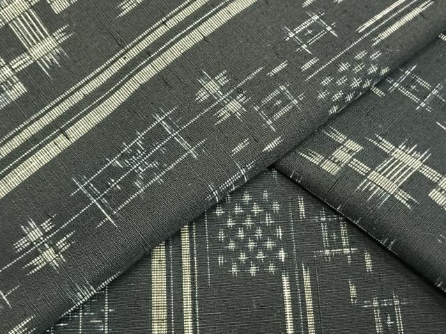 平和屋着物▽訪問着　単衣　幾何学文様　正絹　逸品　AAAW1373fy