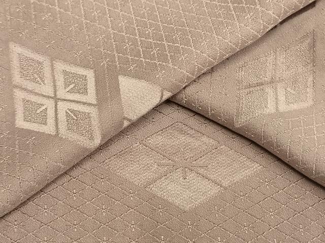 平和屋着物▽上質な色無地　単衣　菱地紋　浅紫色　正絹　逸品　未使用　AAAW1377fy