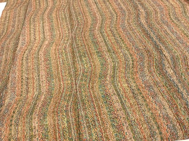 平和屋着物▽上質な小紋　単衣　紬地　更紗文　正絹　逸品　AAAW1421fy 平和屋着物▽上質な小紋 単衣 紬地 更紗文 正絹 逸品 AAAW1421fy