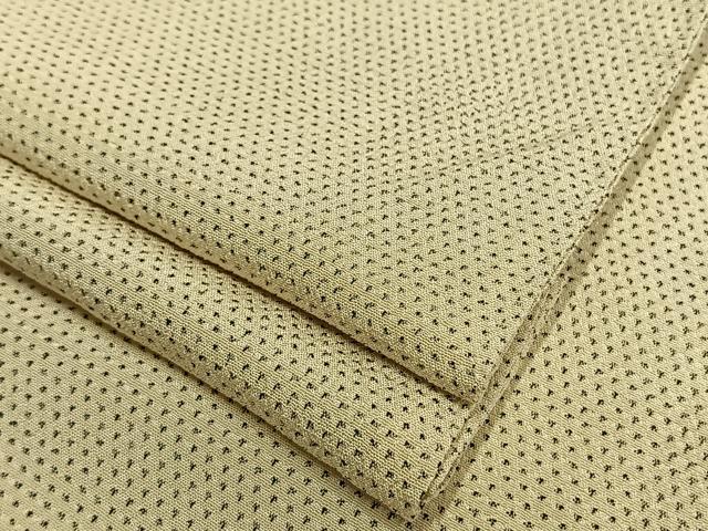 平和屋着物▽本塩沢　単衣　蚊絣　正絹　逸品　AAAW1437fy