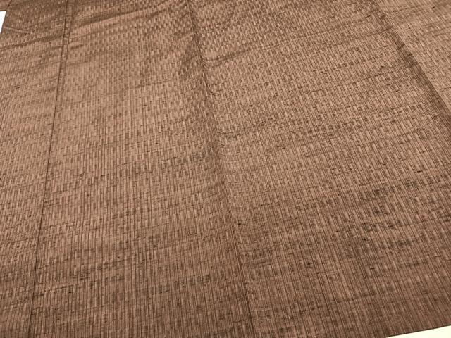 平和屋着物▽上質な紬 単衣 秋名バラ柄 正絹 逸品 AAAV8423fy