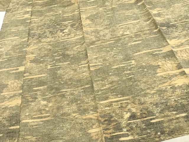 平和屋着物▽上質な紬　単衣　草花文　正絹　逸品　AAAW1461fy 平和屋着物▽上質な紬 単衣 草花文 正絹 逸品 DABE4380az