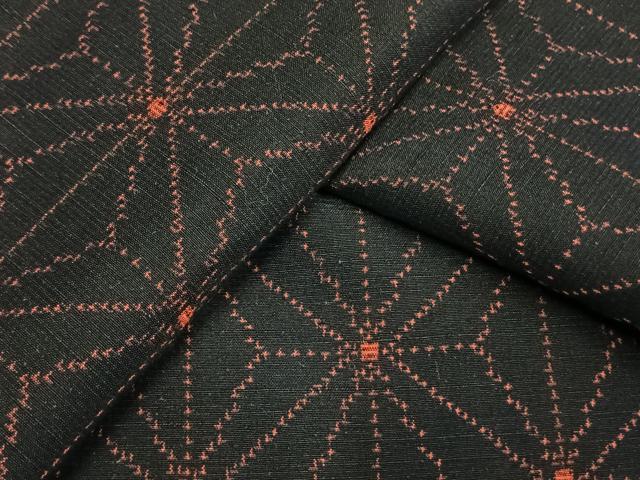 平和屋着物▽訪問着　単衣　麻の葉文様　正絹　逸品　AAAW1463fy