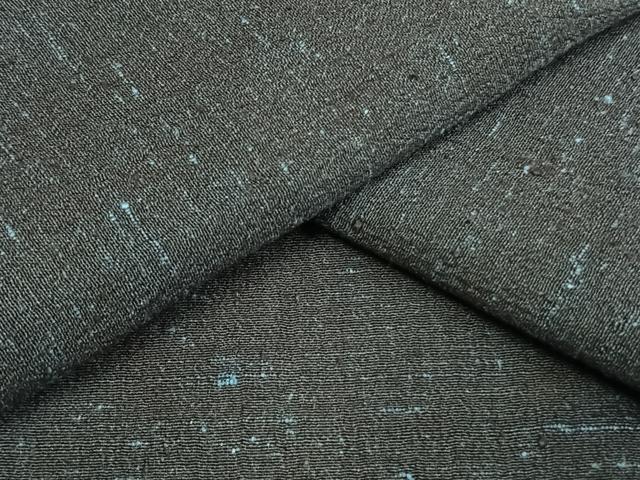 平和屋着物▽男性　紬　単衣　霞文　正絹　逸品　AAAW1464fy