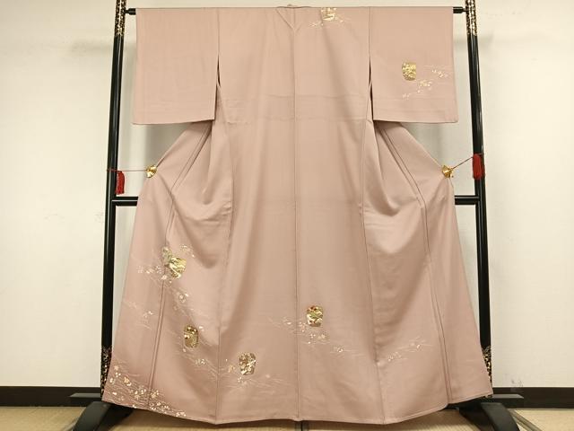 平和屋着物□訪問着 駒刺繍 草花文 金彩 正絹 逸品 AAAP8377ma