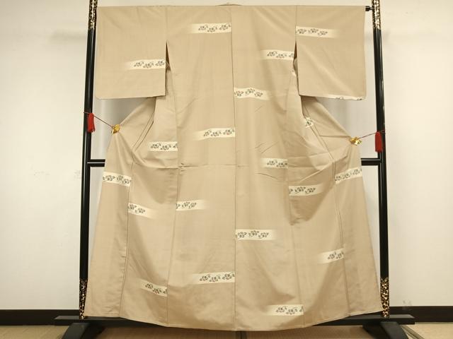 平和屋着物○上質な紬 七宝文 正絹 逸品 AAAY9061ck