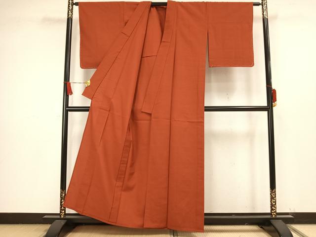 平和屋着物▽上質な紬　単衣　色無地　紅藤色　正絹　逸品　未使用　AAAZ9006fy 平和屋着物▽上質な紬 単衣 色無地 紅藤色 正絹 逸品