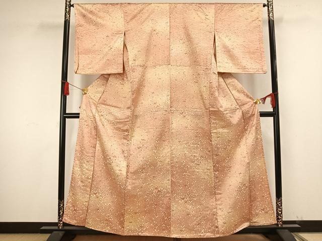 平和屋着物□上質な小紋 幾何学枝花鳥文 正絹 逸品 AAAZ2806mf 平和