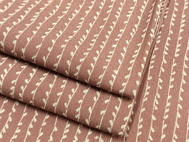 平和屋着物▽小紋　単衣　蔦の葉文　洗える着物　AAAW1607fy