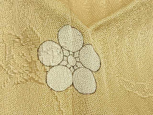 平和屋着物▽上質な色無地 単衣 草花地紋 砥粉色 正絹 逸品