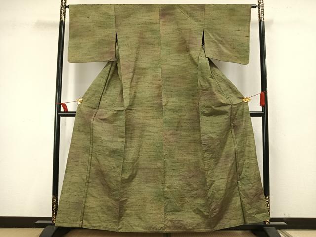 平和屋着物▽上質な紬　単衣　霞文　正絹　逸品　AAAW1641fy 平和屋着物▽上質な紬 単衣 霞文 正絹 逸品 AAAW1641fy 【公式通販】