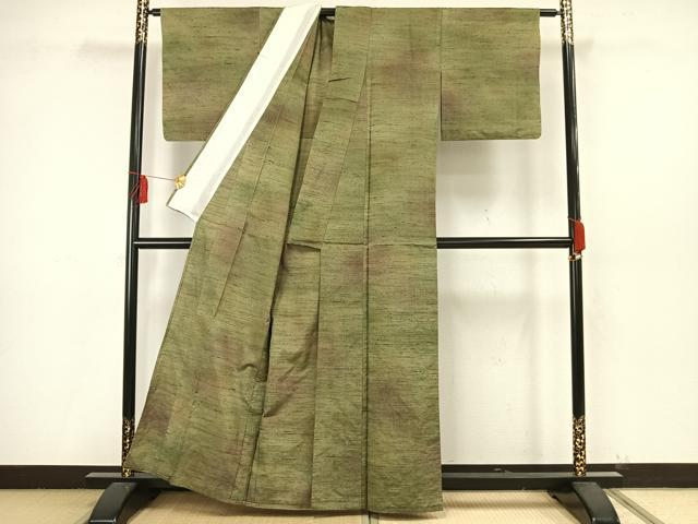 平和屋着物▽上質な紬　単衣　霞文　正絹　逸品　AAAW1641fy 平和屋着物▽上質な紬 単衣 霞文 正絹 逸品 AAAW1641fy 【公式通販】