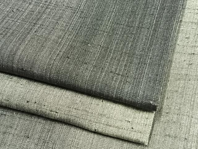 平和屋着物▽上質な紬　単衣　縞　正絹　逸品　AAAW1646fy