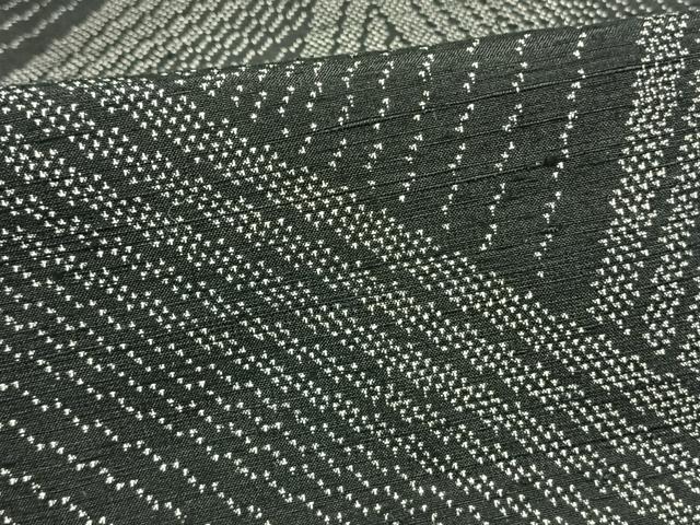 平和屋着物▽六條ゆきやま紬　単衣　切嵌文　証紙付き　正絹　逸品　AAAW1655fy_5