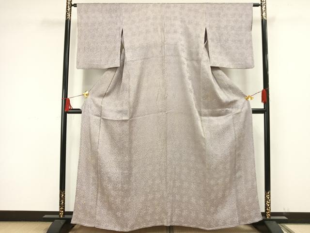 平和屋着物▽名門 藤娘きぬたや・杢目絞り 小紋 単衣