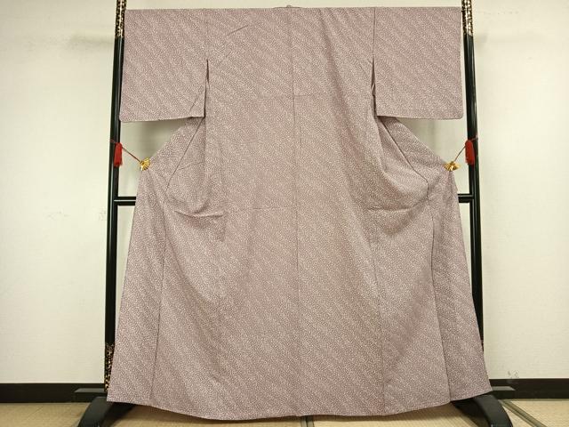 平和屋着物▽上質な小紋　単衣　花づくし　地紋起こし　正絹　逸品　AAAW7706fy 平和屋着物▽上質な小紋 単衣 花づくし 地紋起こし 正絹 逸品 AAAW7706fy