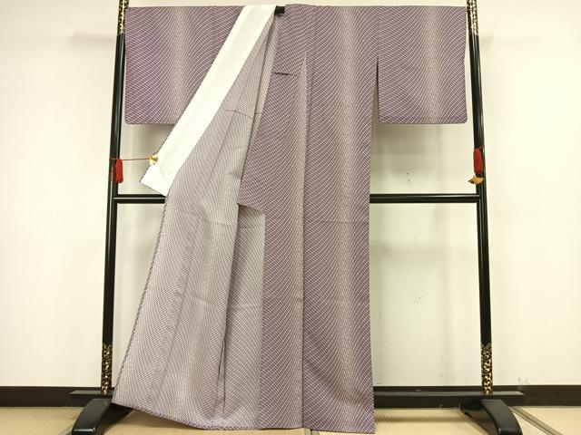 平和屋着物▽小紋 単衣 舞桜文 洗える着物 AAAU8631fy