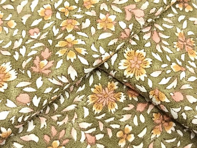 平和屋着物▽小紋　単衣　舞花文　洗える着物　AAAW1730fy