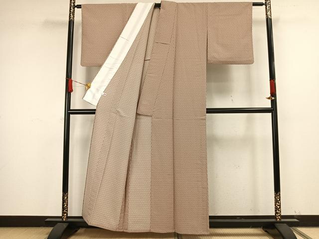 平和屋着物▽小紋 単衣 幾何学文 未使用 DAAT9726az