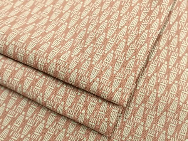 平和屋着物▽小紋　単衣　幾何学文様　洗える着物　AAAW1739fy