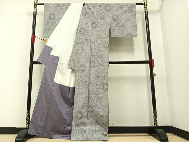 平和屋着物○都喜ヱ門 本場大島紬 白大島 藤絹織物謹製