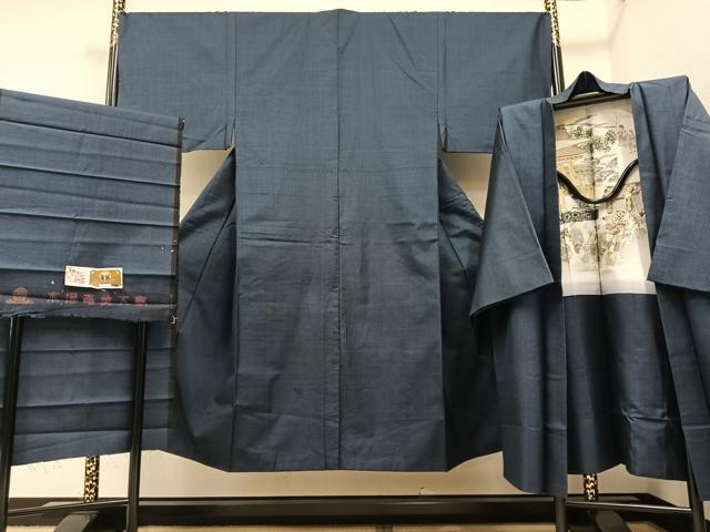 平和屋着物●男性　本場大島紬　アンサンブル　100亀甲　総詰め　証紙付き　常田マサ子　正絹　逸品　AAAW1833ph