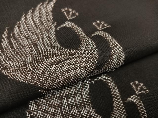 平和屋着物○本場大島紬 地空 群鳥文 正絹 逸品 AAAW1838ph - www