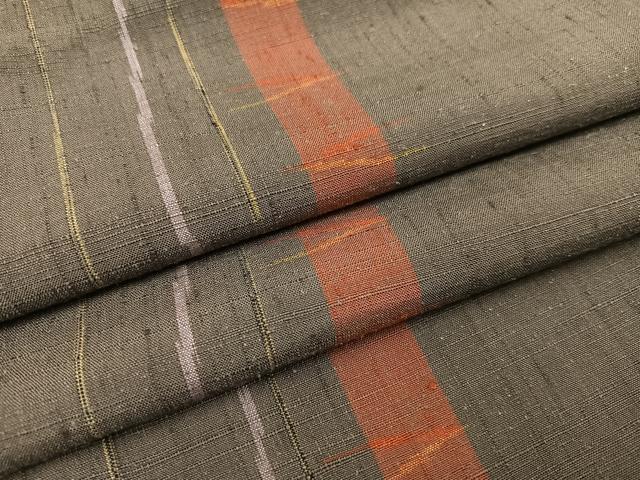 平和屋着物●上質な紬　間道　正絹　逸品　AAAW1843ph