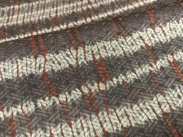 平和屋着物○上質な小紋 杢目絞り 横段文 正絹 逸品 AAAW1849ph