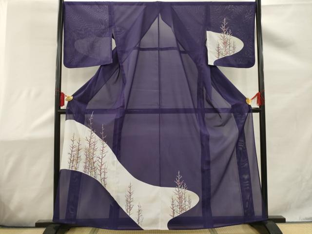 平和屋着物＊夏物　訪問着　絽　風景文　金彩　洗える着物　AAAW1953sx