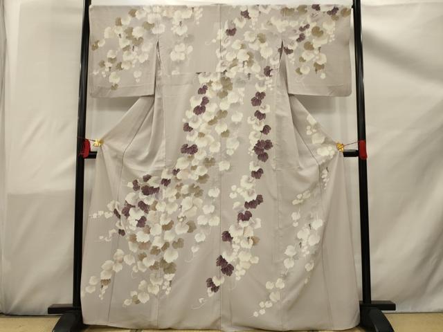 平和屋着物＊夏物　訪問着　絽　友禅　蔦の葉文　正絹　逸品　AAAW2160sx