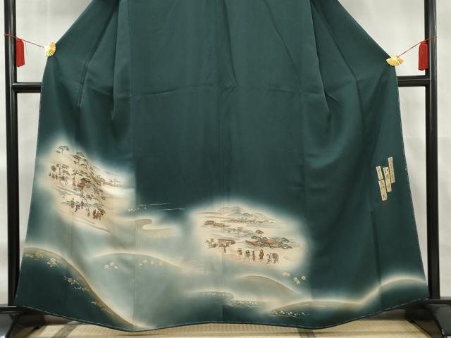 平和屋着物○伝統工芸士 高杉太 色留袖 人物風景浜松文 暈